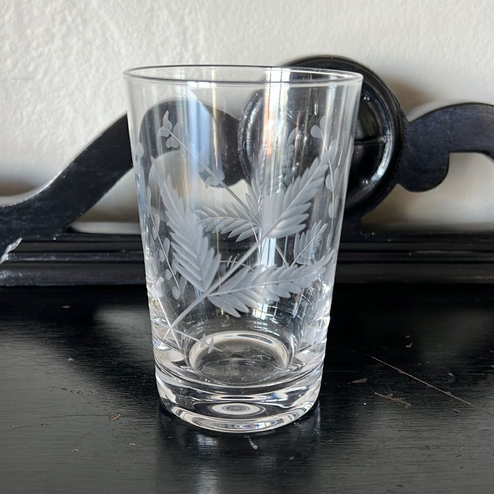 Pottery Barn Etched Glass